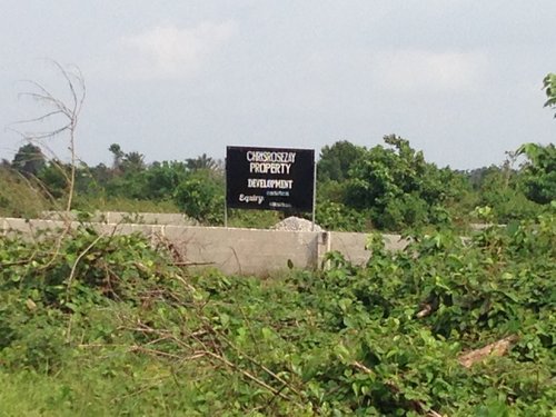 Avoid buying a Property from this area especially with lands from that Real estate company with its signboard unless you are just buying Wahala for yourself at Oko Agbon Ibeju Lekki.