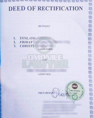 deed of assignment lagos state