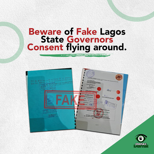 Fake Lagos State Governors Consent everywhere by Omonilelawyer
