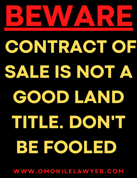 contract of sale is not a good title